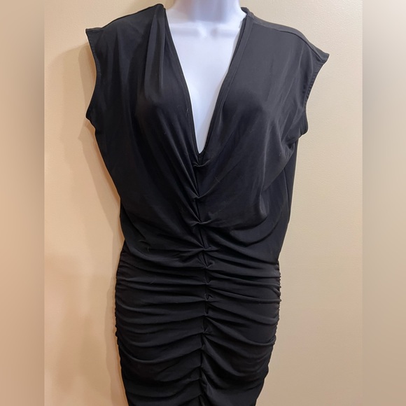 Moda International dress Size S blouson with ruching - Picture 3 of 4